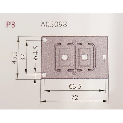 PS KJD12-10ZF ON/OFF SWITCH KJD12 10A P3 base (NO SURROUND)