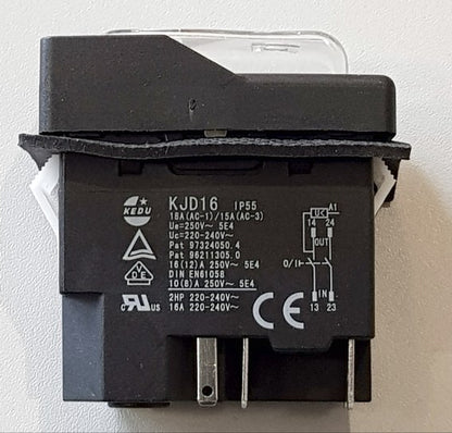 PS KJD16-5P ON/OFF SWITCH 16A 230VOLT KJD16 5PIN