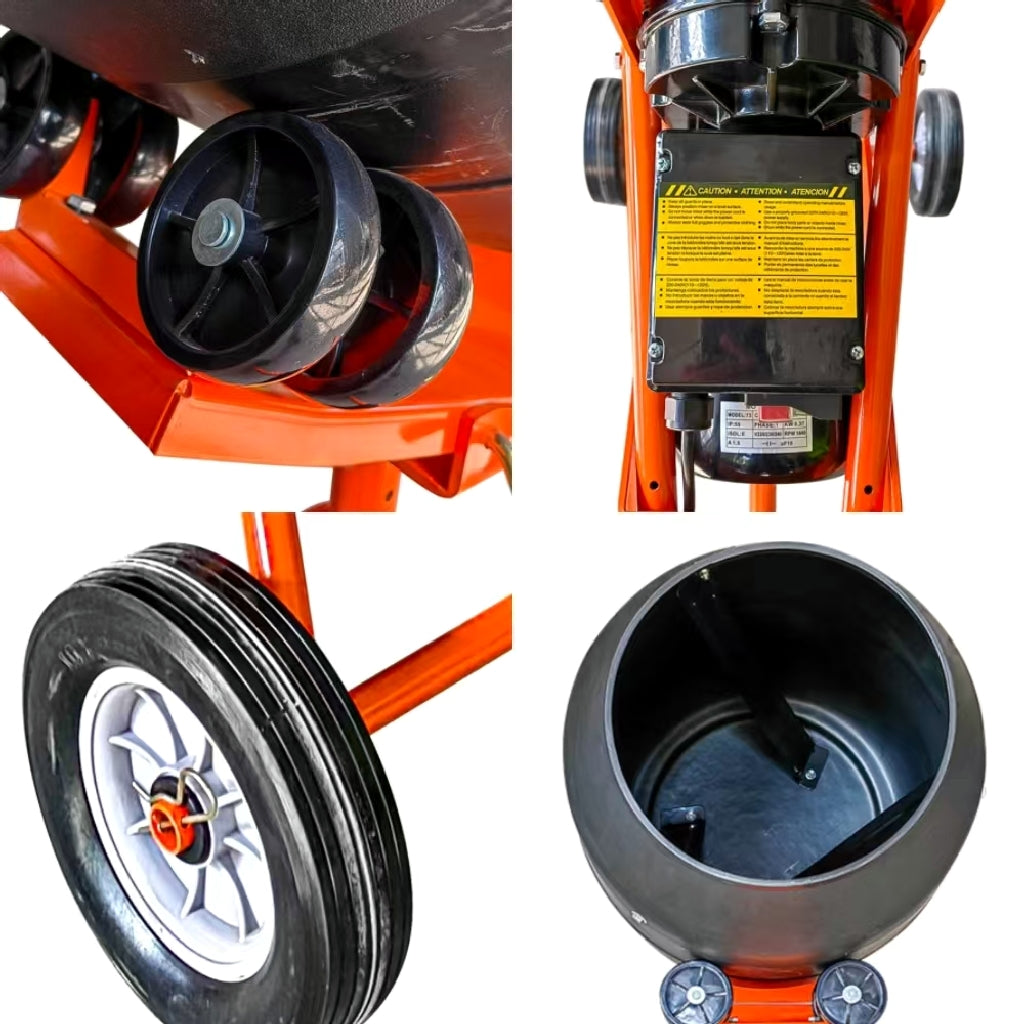 PCM-350 Concrete Mixer Poly Bowl 4 Cu FT
