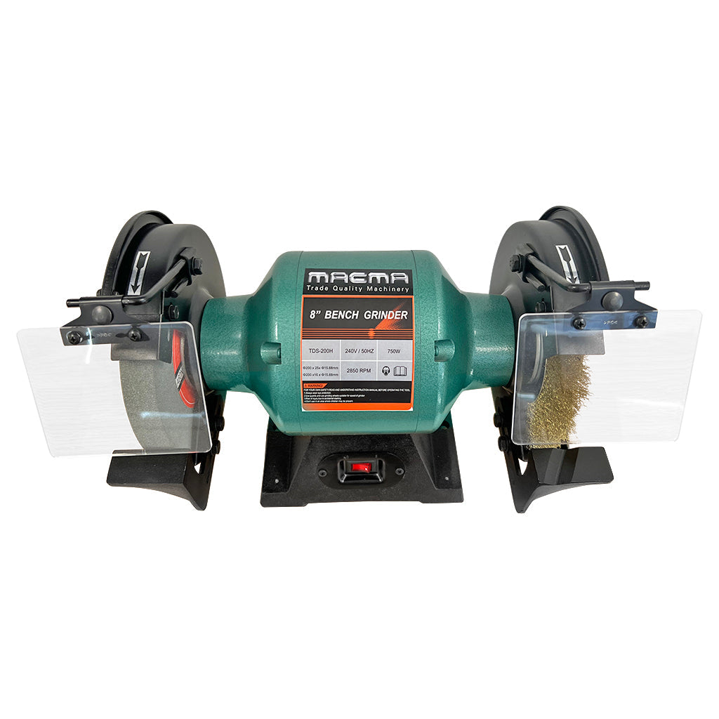 TDS-200H-1HP 8" BENCH GRINDER #60 stone/wire wheel 1Hp (750watt)