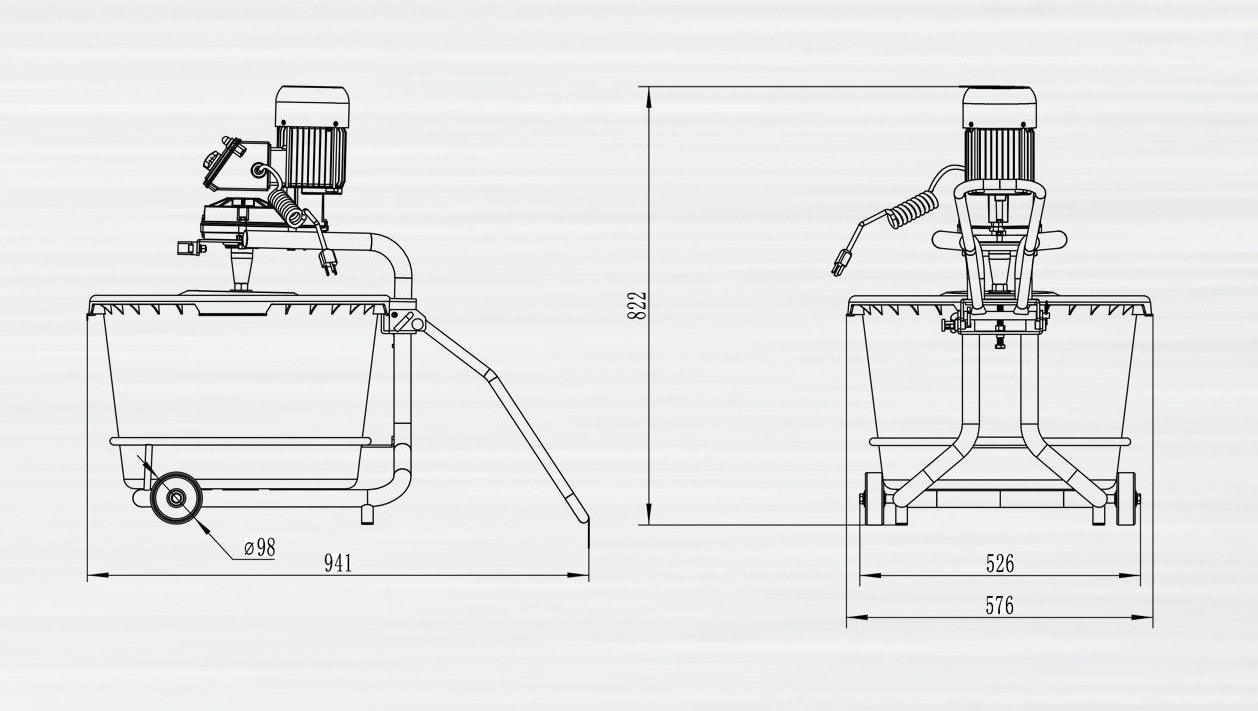 XH-MXA65  Mortar Mixer with universal paddle 65L